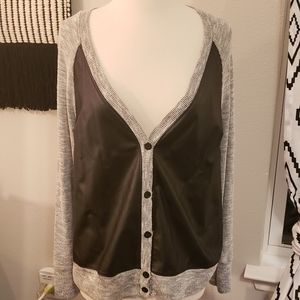 Mossimo Faux Leather Cardigan